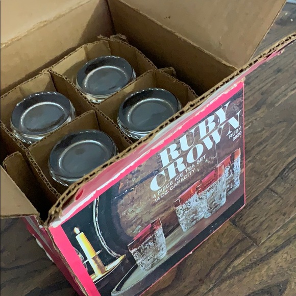 4 piece Vintage Colony Ruby Crown Tea Set - Picture 2 of 8